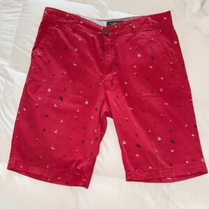 Company Eighty One LOBSTER Lighthouse JULY SHORTS sz 32 Red White Blue